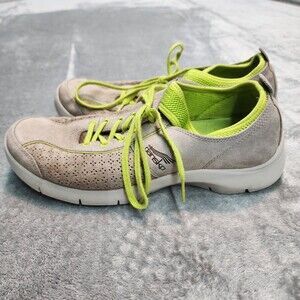 Dansko Elise Women’s Mocha & Lime Suede Leather Lace Up Shoes Size 41 /10.5 US